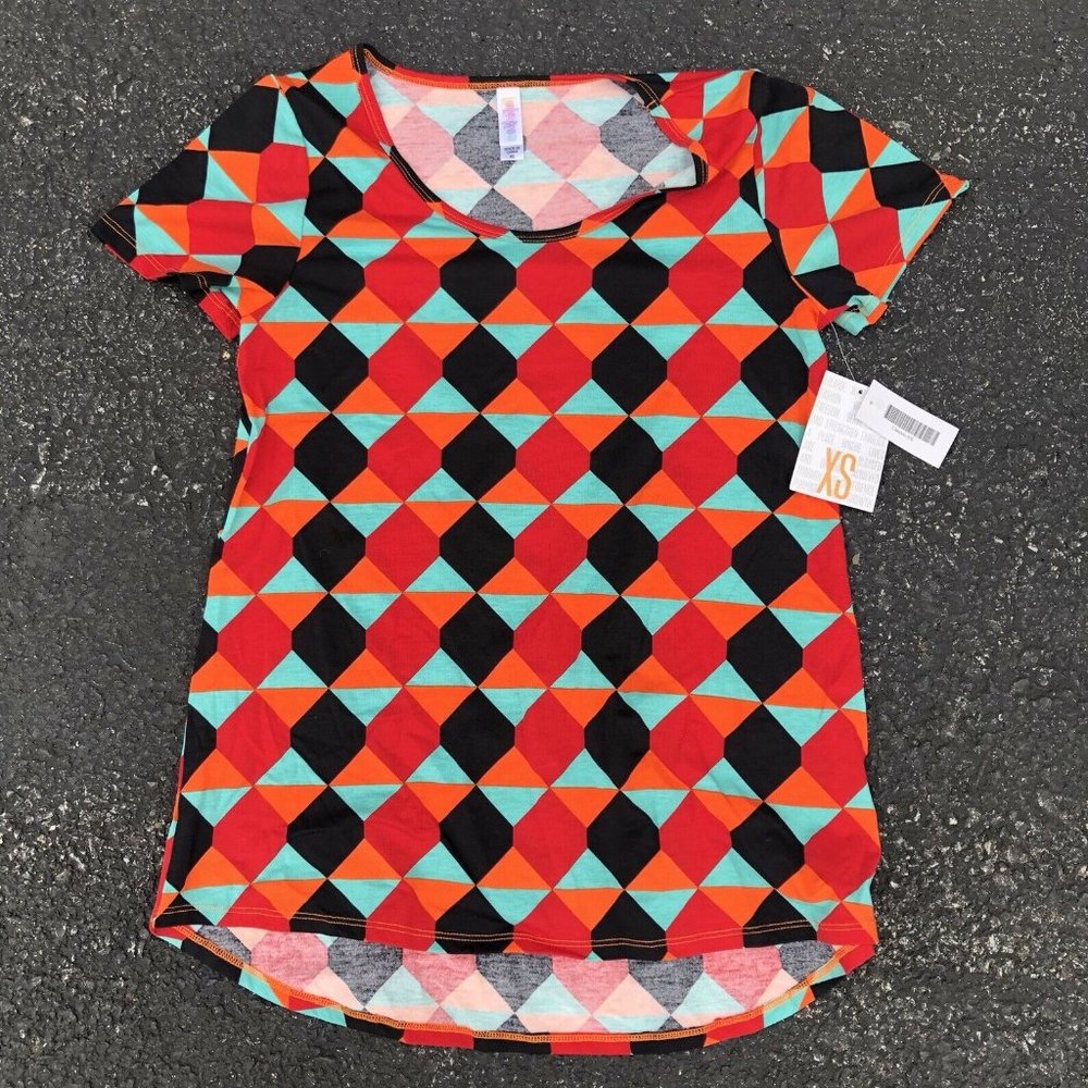 Womens Lularoe Classic T Shirt Size XS Geometric